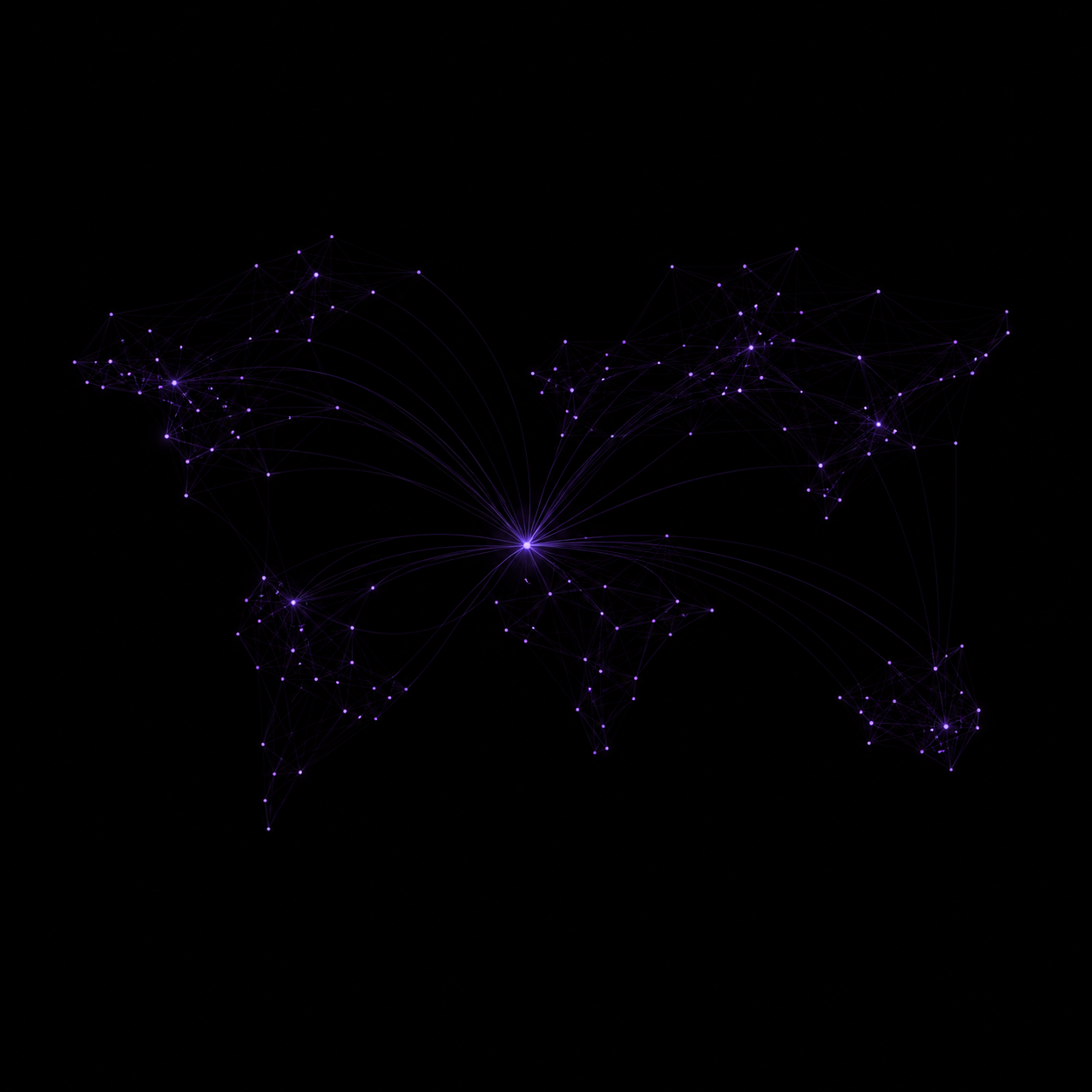 Minimalist global network dots graphic