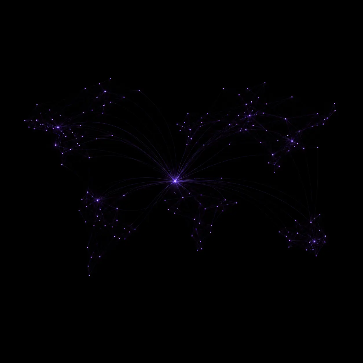 Minimalist global network dots graphic